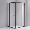 Obdélníkový sprchový kout HYD-OK-KA01 100x80 černá/transparent - bez vaničky