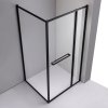 Obdélníkový sprchový kout HYD-OK-KA01 100x80 černá/transparent - bez vaničky