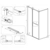 Obdélníkový sprchový kout HYD-OK-KA01 120x80 černá/transparent - bez vaničky