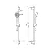 Sprchová souprava s mýdelníkem HANSABASICJET s tyčí s 3-polohovou sprchou 44780133