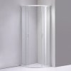 Čtvrtkruhový sprchový kout HYD-RK94B 90x90 bílá/transparent - bez vaničky