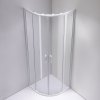 Čtvrtkruhový sprchový kout HYD-RK94B 90x90 bílá/transparent - bez vaničky