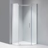 Pětiúhelníkový sprchový kout HYD-PK91B 90x90 bílá/transparent - bez vaničky