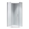 Pětiúhelníkový sprchový kout HYD-PK91B 90x90 bílá/transparent - bez vaničky