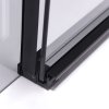 Posuvné sprchové dveře PD-NOB HYD-5172 110 cm černá/transparent pro instalaci do niky - bez vaničky