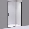 Posuvné sprchové dveře PD-NOB HYD-5172 110 cm černá/transparent pro instalaci do niky - bez vaničky