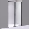 Posuvné sprchové dveře PD-NOB HYD-5172 110 cm černá/transparent pro instalaci do niky - bez vaničky