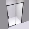 Posuvné sprchové dveře PD-NOB HYD-5172 110 cm černá/transparent pro instalaci do niky - bez vaničky