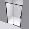 Posuvné sprchové dveře PD-NOB HYD-5172 110 cm černá/transparent pro instalaci do niky - bez vaničky