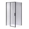 Obdélníkový sprchový kout NOVA BL 100x90 černý/transparent - bez vaničky