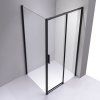 Obdélníkový sprchový kout NOVA BL 100x90 černý/transparent - bez vaničky