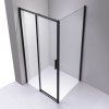 Obdélníkový sprchový kout NOVA BL 100x90 černý/transparent - bez vaničky