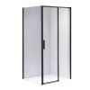 Obdélníkový sprchový kout NOVA BL 100x90 černý/transparent - bez vaničky