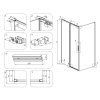 Obdélníkový sprchový kout SK-NOCR HYD-5180 90x80 chrom/transparent - bez vaničky