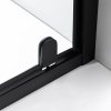 Sprchové dveře HYD-ZOB 90 černá/transparent pro instalaci do niky - bez vaničky