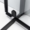 Sprchové dveře HYD-ZOB 90 černá/transparent pro instalaci do niky - bez vaničky