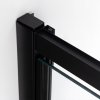 Sprchové dveře HYD-ZOB 90 černá/transparent pro instalaci do niky - bez vaničky