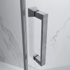 Čtvercový sprchový kout HYD-SK08B 90x90 kartáčovaná ocel/transparent - bez vaničky