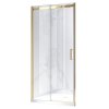 Posuvné sprchové dveře HYD-PD09C 120 zlatá/transparent pro instalaci do niky - bez vaničky