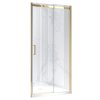 Posuvné sprchové dveře HYD-PD09C 120 zlatá/transparent pro instalaci do niky - bez vaničky