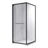 Čtvercový sprchový kout HYD-SK16C 100x100 černá/transparent - bez vaničky