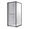 Čtvercový sprchový kout KZ16C 100x100 černá/transparent - bez vaničky