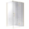 Obdélníkový sprchový kout HYD-OK03C 120x90 zlatý kartáčovaný/transparent - bez vaničky