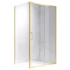 Obdélníkový sprchový kout HYD-OK103C 120x80 zlatý kartáčovaný/transparent - bez vaničky