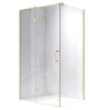 Obdélníkový sprchový kout HYD-OK03A 100x90 zlatý kartáčovaný/transparent - bez vaničky