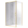 Obdélníkový sprchový kout HYD-OK104C 120x90 zlatý kartáčovaný/transparent - bez vaničky