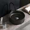 Keramické umyvadlo na desku HYD-LA-MTB-RF-370 ø37 cm, černé mat
