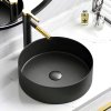 Keramické umyvadlo na desku HYD-LA-MTB-360 ø36 cm, černé mat