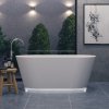 Volně stojící vana z litého mramoru Ida 150x75