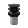 Výpusť umyvadlová CLICK-CLACK 5/4" bez přepadu - MD0798CMAT, Černá mat