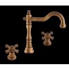 Umyvadlová baterie s výpustí MORAVA RETRO - MK332.xSM, Stará mosaz (Bronz) (SLEZÁK RAV-Barva Stará mosaz, SLEZÁK RAV-Připojovací hadičky - závit 3/8")