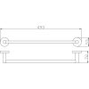8614 3 8614 3 colorado koupelnovy doplnek drzak rucniku 493 mm metal grey kartacovana coa0701 45mgk rav slezak