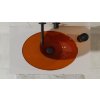 Deskové umyvadlo ze syntetické pryskyřice Anya 50x35 cm Earth Rust s výpustí Click-Clack