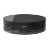 Deskové umyvadlo ze syntetické pryskyřice Enya 36 cm Carbon Grey s výpustí Click-Clack