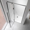 Sprchové dveře HYD-KZ17D 100 černá/transparent pro instalaci do niky - bez vaničky