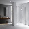 Sprchové dveře HYD-KZ17C 90 chrom/transparent pro instalaci do niky - bez vaničky