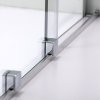 Posuvné sprchové dveře HYD-ATA-DUO 140 chrom/transparent pro instalaci do niky - bez vaničky