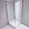 Čtvercový sprchový kout HYD-SK93C 100x100 chrom/transparent + vanička HYD-SSV-SXL02C bílá