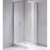 Čtvercový sprchový kout HYD-SK93C 100x100 chrom/transparent + vanička HYD-SSV-SXL02C bílá
