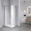 Čtvercový sprchový kout HYD-SK93C 100x100 chrom/transparent + vanička HYD-SSV-SXL02C bílá