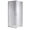 Čtvercový sprchový kout HYD-SK93C 100x100 chrom/transparent + vanička HYD-SSV-SXL02C bílá