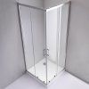 Čtvercový sprchový kout HYD-SK93B 90x90 chrom/transparent + vanička HYD-SSV-SXL02B bílá