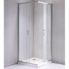 Čtvercový sprchový kout HYD-SK93B 90x90 chrom/transparent + vanička HYD-SSV-SXL02B bílá