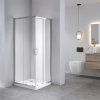 Čtvercový sprchový kout HYD-SK93B 90x90 chrom/transparent + vanička HYD-SSV-SXL02B bílá