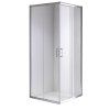 Čtvercový sprchový kout HYD-SK93B 90x90 chrom/transparent + vanička HYD-SSV-SXL02B bílá
