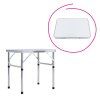 Skládací kempingový stůl, 60 cm, hliník/MDF, KEPI TYP 2